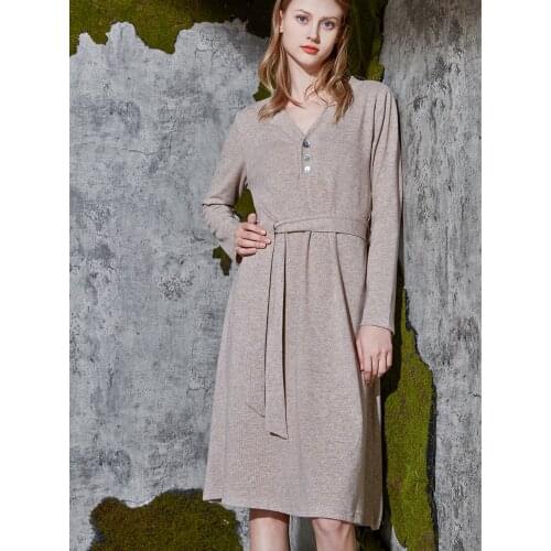 Long Sleeve Womens Sleepwear Pijamas Night Home Clothes Loung Wear Dress Nightgowns Sexy Robe Sets Warm Nightie Cotton Warmer