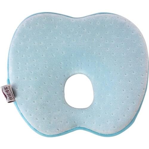Memory Foam Baby Shaping Pillow Prevent Flat Head Apple Shaped Infant Bedding Nursing Pillow Anti Roll Baby Sleep Positioner Pad