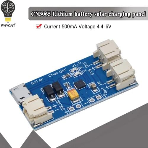WAVGAT Mini Solar Lipo Charger Board CN3065 Lithium Battery Charge Chip DIY Outdoor Charging Board Module with Connector Wire