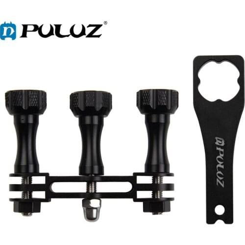 PULUZ Mount+Screws Set For Go Pro CNC Aluminum Multi-functional Connection Mount 3 Long Screws+Wrench For GoPro NEW HERO