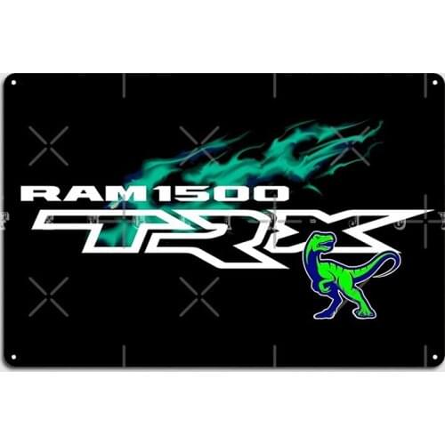 Ram 1500 Hellcat Flames Metal Sign Wall Mural Cave Pub Design Plaques Tin Sign Posters