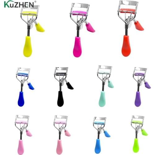 1PC Colorful Cosmetic Eyelash Curler With Comb Tweezers Curling Eyelash Clip Cosmetic Eye Beauty Tool