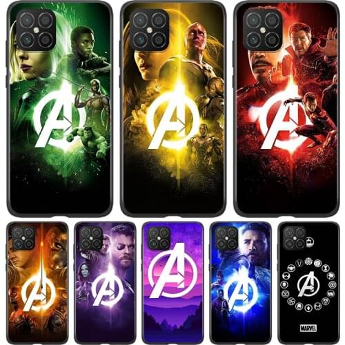 Silicone Cover Marvel Avengers Hero Cool For Huawei Nova 8 7i 6 5T 5i 5Z 4E 3i 3e 2i SE PRO Lite 4G 5G Black Phone Case