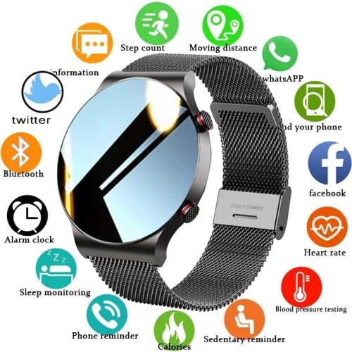 GEJIAN Luxury Smart Watch Men For Android ios Phone Bluetooth Call Waterproof Music Fitness Tracker Sport Mens smartwatch Women