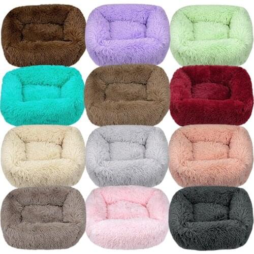 Super Soft Long Plush Fluffy Pet Bed Sofa Kennel Winter Warm Sleeping Bag Dog Houses for Large Dogs Bed Puppy Cushion Cat Mat