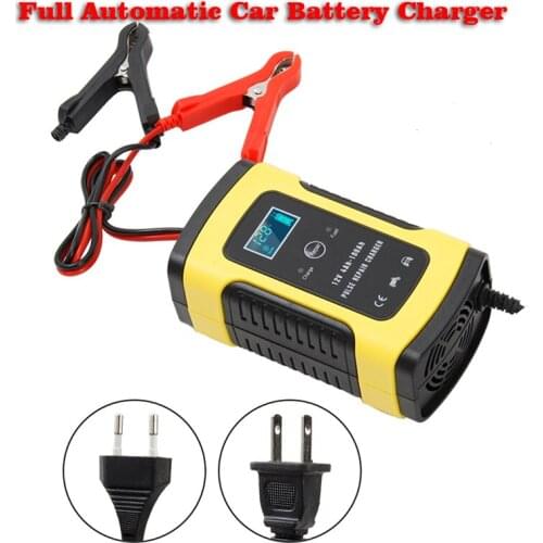 Full Automatic Car Battery Charger 110V To 220V To 12V 6A Intelligent Fast Power Charging Wet Dry Lead Acid Digital LCD Display