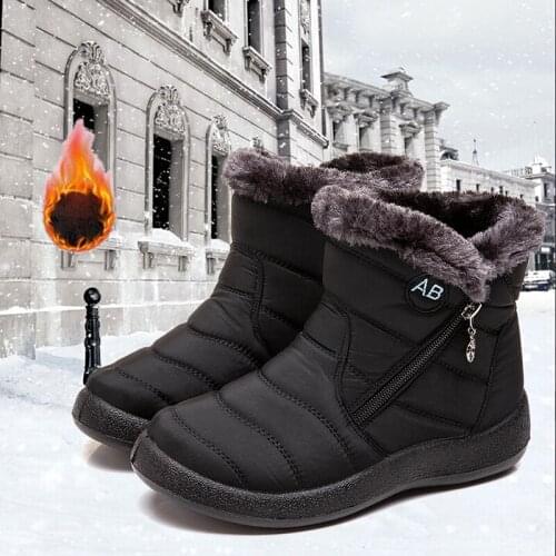 Women Boots 2021 Fashion Waterproof Snow Boots For Winter Shoes Women Casual Lightweight Ankle Botas Mujer Warm Winter Boots