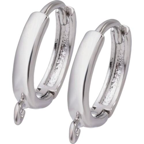 4 Colors High Quality Womens Dangle Earrings Hook Clasp Accessories Fashion Brass Fasteners For DIY Jewelry Making Supplies