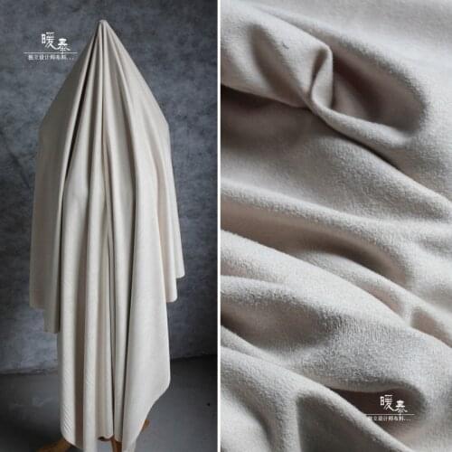 Frosted Suede Fabric Off White Faux Suede Fleece Chicken Fleece DIY Autumn Winter Jacket Coat Clothes Designer Fabric 0.25mm