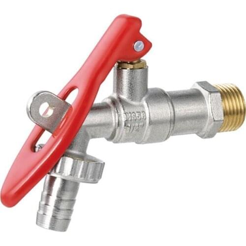 1/2'' Brass Thread Water Tap Lockable Washing Machine Faucet Pipe Connector