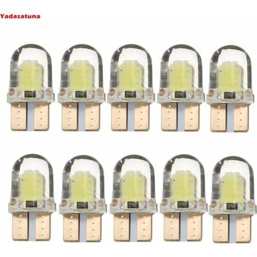 10PC T10 194 168 W5W COB 8 SMD LED CANBUS Silica Bright White License Light Bulb