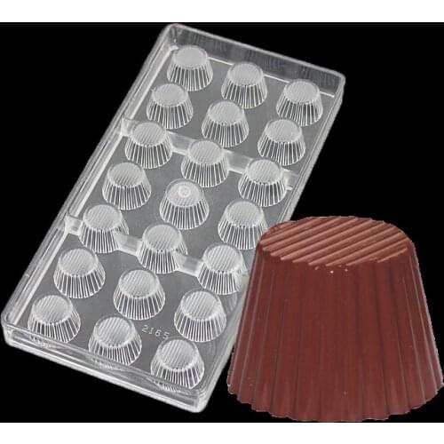 2.8*2.8*2 cm *21 cups Shape Clear Plastic DIY Handmade Tools Transparent PC Food Polycarbonate Chocolate Mold Mould