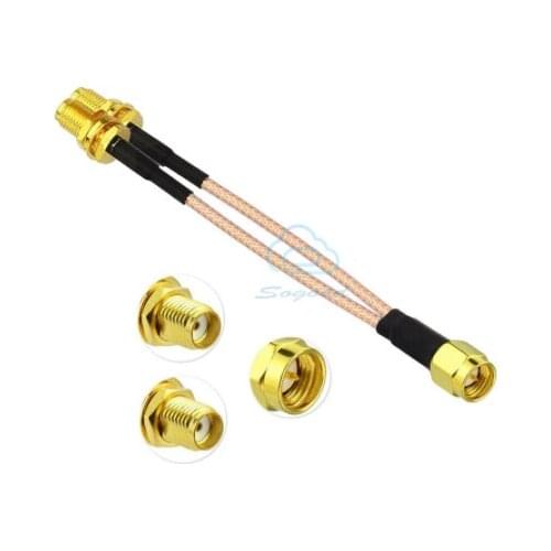 50pcs SMA male to Y type 2X SMA female SMA One-divided-two connector RF RG316 Feeder Extension Cable Adapter Cable RF Cable