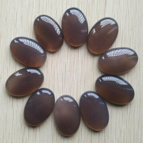 Wholesale 10pcs/lot 2017 fashion hot sell top quality natural grey onyx oval CAB CABOCHON beads 20x30mm Free shipping