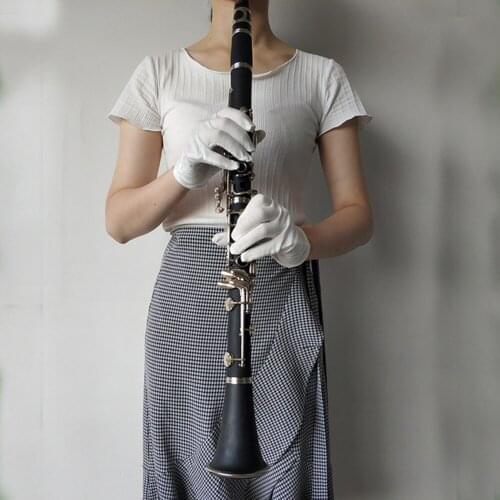 Black Clarinet ABS 17 Key bB Flat Soprano Binocular Clarinet High Quality with Cleaning Cloth Reed clip Gloves Screwdriver Case