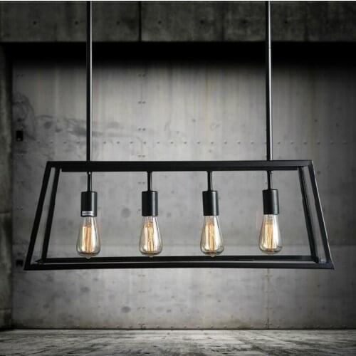Black vintage industrial pendant light loft style lights Creative Nordic retro lamp Spider edison dining living room lamps