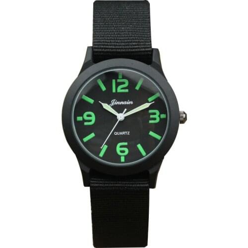 Promotion kids Multi - color outdoor sports army wristwatch boys and girls Luminous hands nylon quartz watch children watch
