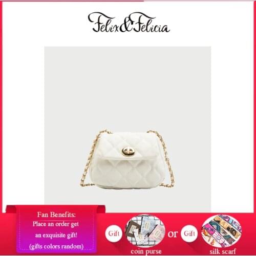 FELIX & FELICIA Fashion Shoulder Bags For Women 2020 Ladies Casual PU Leather Crossbody Vintage Designer Messenger Chain Bag