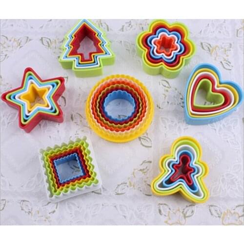 Baking Mold 5-6PC Plastic Biscuit Mould Cake Five-Pointed Star Mold Six Sets