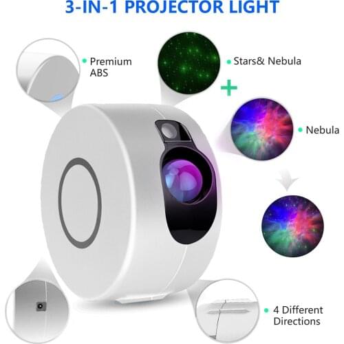 Galaxy Night Light Nightlight Projection Colorful Projector Starry Sky Rotating Water Waving Night Light Music Player LED Lamp