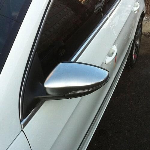 For Volkswagen VW Golf 6 MK6 Touran Matt Chrome Mirror Cover Silver Rearview Side Mirror Cap Housing