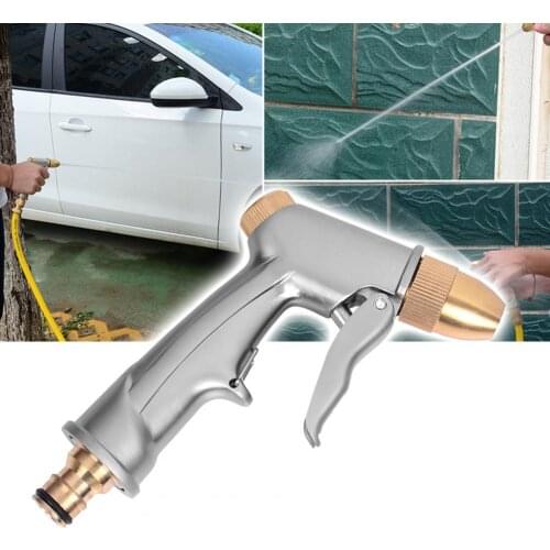 Garden Hose Nozzle Adjustable High Pressure Metal Leakproof Water Sprayer for Washing Car