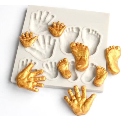 Feet Hands Candy Cake Fondant Silicone Mold Soap Baking Molds DIY Cake Wedding Decoration Tools