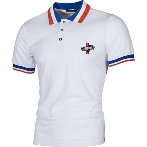 Youth Polo Shirt Short T-Shirt Ford Mustang Mens Tshirt Sturdy Muscle Male Fit T Shirt Mustang 50 Years Classic Car Logo Clothes