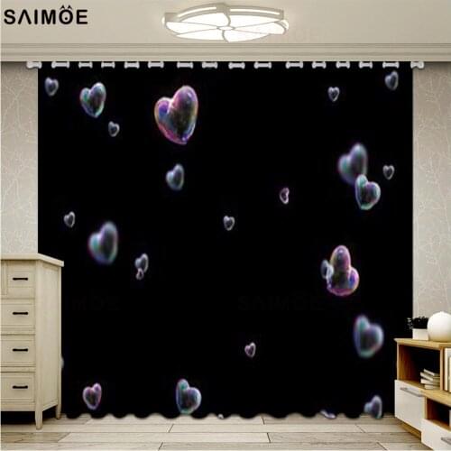 Chic Room Bubble Pattern Window Curtain Dot Print Living Room Bedroom Blackout Curtains Ultra-thin Micro Shading Cortinas