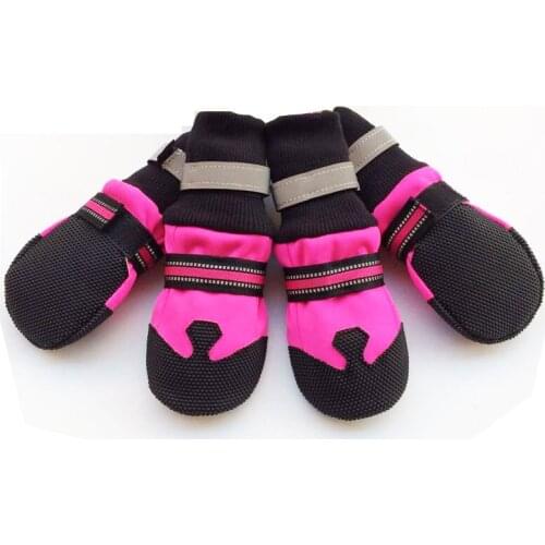 Blue Pink Large Dog Shoes Cover Fashion Footwear Shoes Dog Winter Shoes For Dogs Outdoor Non-slip Soft-soled Shoes Socks For Dog