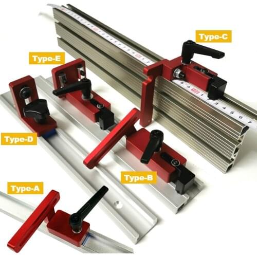 Woodworking T Slot Stopper Miter Gauge Fence Connector Alloy Miter Track Stop Block Saw Table Sliding Brackets Chute Limiter