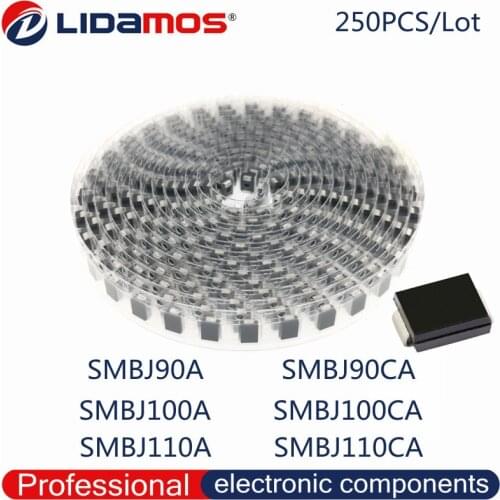 250PCS TVS SMBJ90A NX SMBJ100A NZ SMBJ110A PE SMBJ90CA SMBJ100CA SMBJ110CA SMB DO-214AA SMD Transistor Diode High Quality