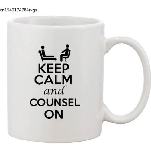 Keep Calm and Counsel on Counselling Funny Ceramic Coffee Mug