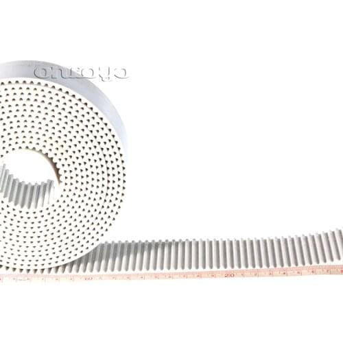 1 Meter For BARUDAN Tajima Embroidery Machine Frame Belt Trapezoidal Teeth Type S5M Tooth Belt 50mm/30mm White Color