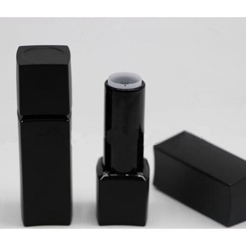 12.1MM Magnet Black silver Square Empty Lipstick Tubes Refillable DIY Lip Gloss Lip Balm Bottle F20173112