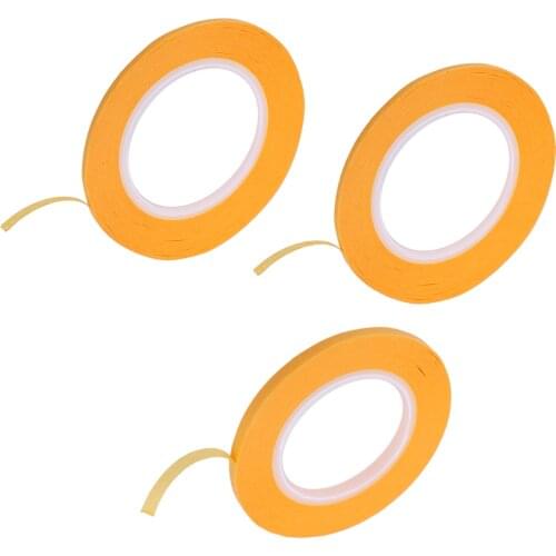 3 Roll Painters Tape Masking Solvent Resistance Fast Paste Mask Tap for Modelling Airbrushing Arts - 2/ 3/4mm