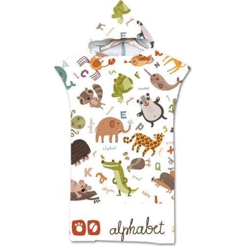 Bath Beach Towel with Hood Microfiber Hooded Robe Towel Poncho Swimming Beach Surfing Woman Bathrobe Beachwear