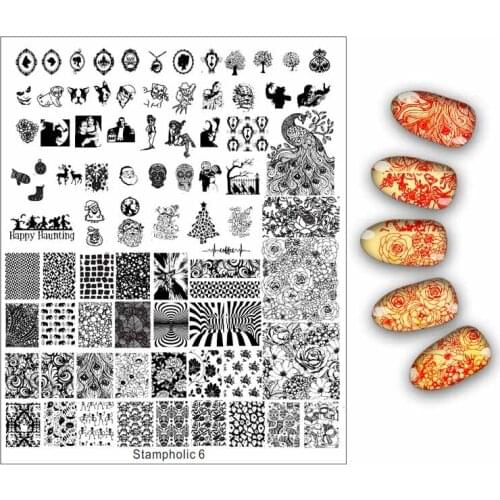 1Pcs Big Size Animal Pattern Nail Stamping PlatesPainting Nail Art Stencil Templates Manicure Nail Stamp Tools