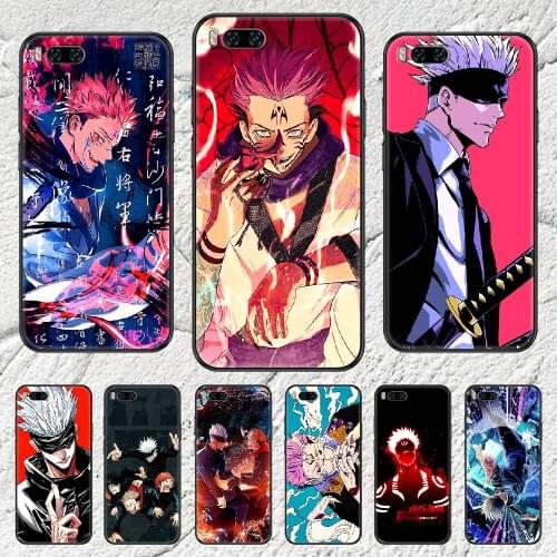 Coque Funda Jujutsu Kaisen Anime Phone case For Xiaomi Mi Max Note 3 A2 A3 8 9 9T 10 Lite Pro Ultra black 3D bumper trend prime