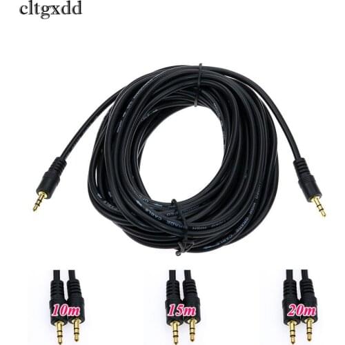 Cltgxdd 10m/15m/20m 3.5mm Jack Male to Male Earphone Headphone Stereo Audio Extension Cable Cord for Speaker Phone CD VCD MP3/4