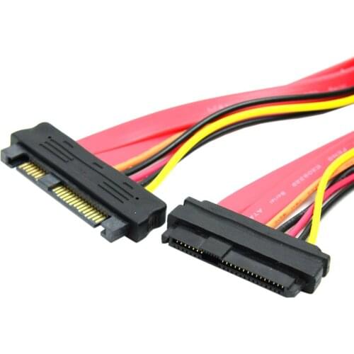 CY SFF-8482 Male-to-female Extension Cable SAS 29P Server Hard Disk Panel Backplane Transfer Cable 50CM