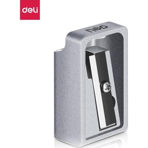 DELI 0596 High Quality Metal Pencil Sharpener Mechanical Pencil Sharpener Children Pencil Knife Cutter Student School Supplies