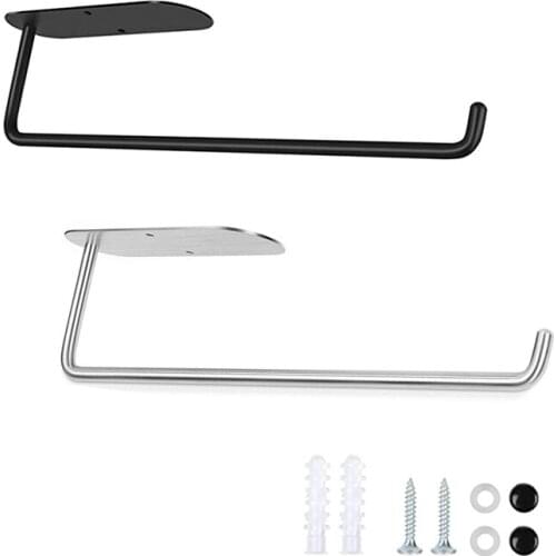 Kitchen Paper Holder Stainless Steel Towel Roll Toilet Storage Rack Hanging Shelf Tissue Paper Holders Bathroom WC Accessorie