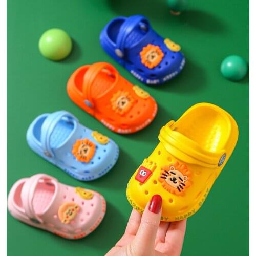 Kids Shoes for Baby Shoes Summer Indoor Soft Bottom Antiskid Boys and Girls Slippers for Children Baotou Children Slippers