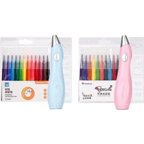 Electric Airbrush Marker Set Rechargeable Watercolor Paint Pens Sprayer Pen