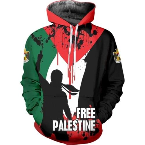 IFPD Palestine Flag Printed 3D Hoodie Sweatshirts Fight For Free Palestine Keep Peace Mens Casual Pullover Streetwear Oversize