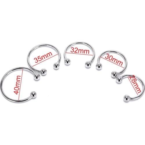 28/30/32/35/40mm Head Glan Stimulating Cock Ring Erection Enhancement,Gays Stainless Steel Penis Ring,Sex Toys For Men