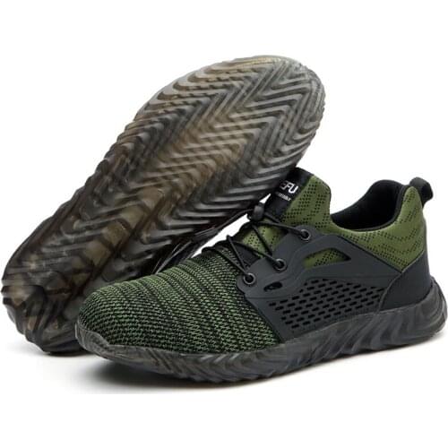 Dropshipping Indestructible Work Shoes Men and Women Steel Toe Air Safety Shoes Puncture-Proof Work Sneakers Breathable Shoes