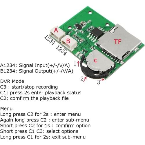 Micro FPV DVR VCR Module Mini Video Recorder Support Record Playback 32G TF Card For FPV Monitor Indoor FPV Racing