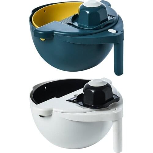 Multifunctional Bowl Shape Kitchen Grater Cutter Potato Vegetable Slicer Strong Blade Kitchen Supplies for Cutting Potatoes